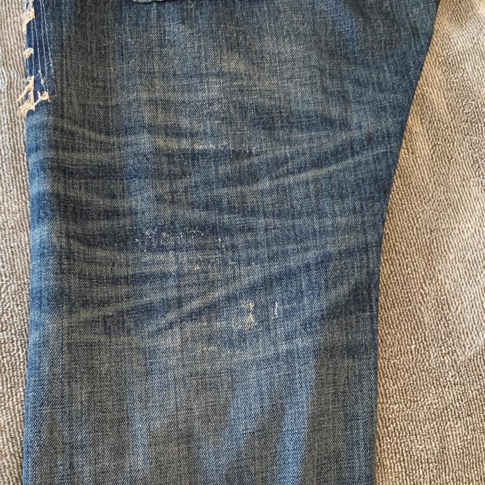Polo by Ralph Lauren Patchwork Distressed Blue Men's Jeans - Picture 8 of 14